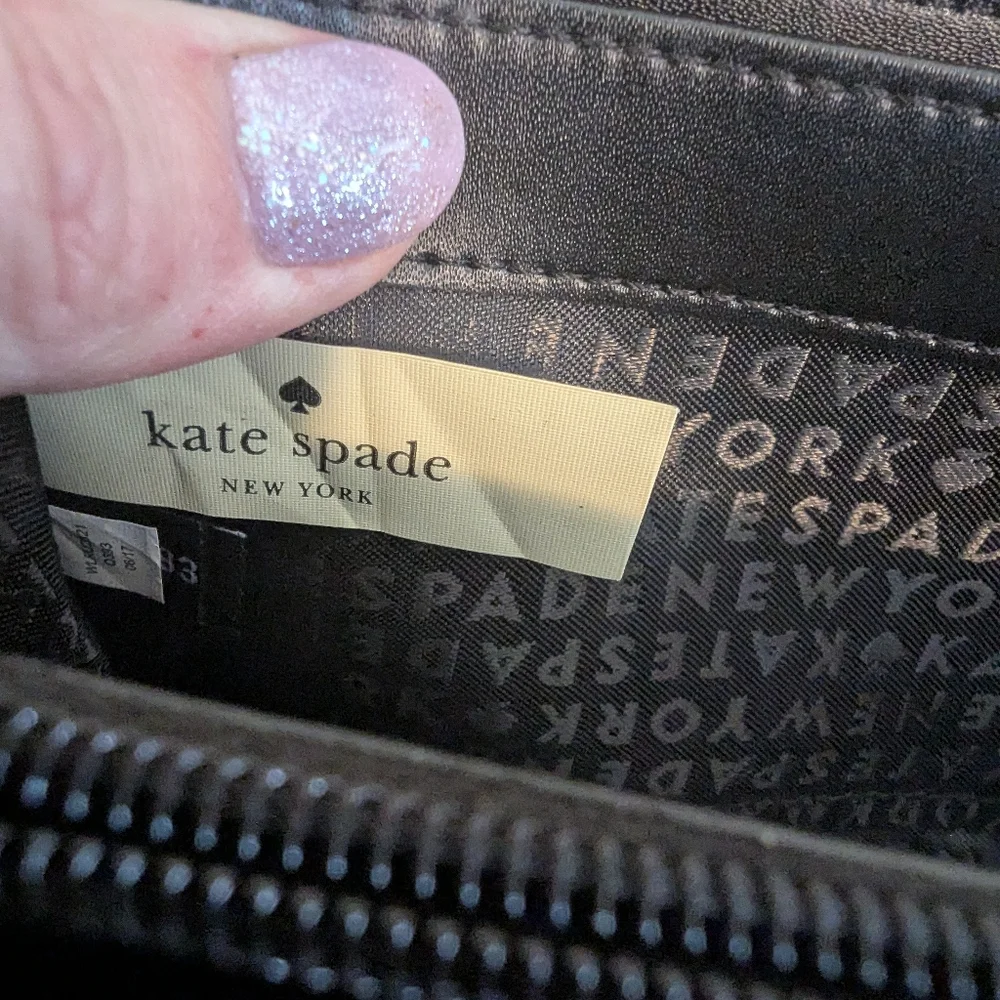 Kate Spade Colorblock Black  Cream Leather Wallet